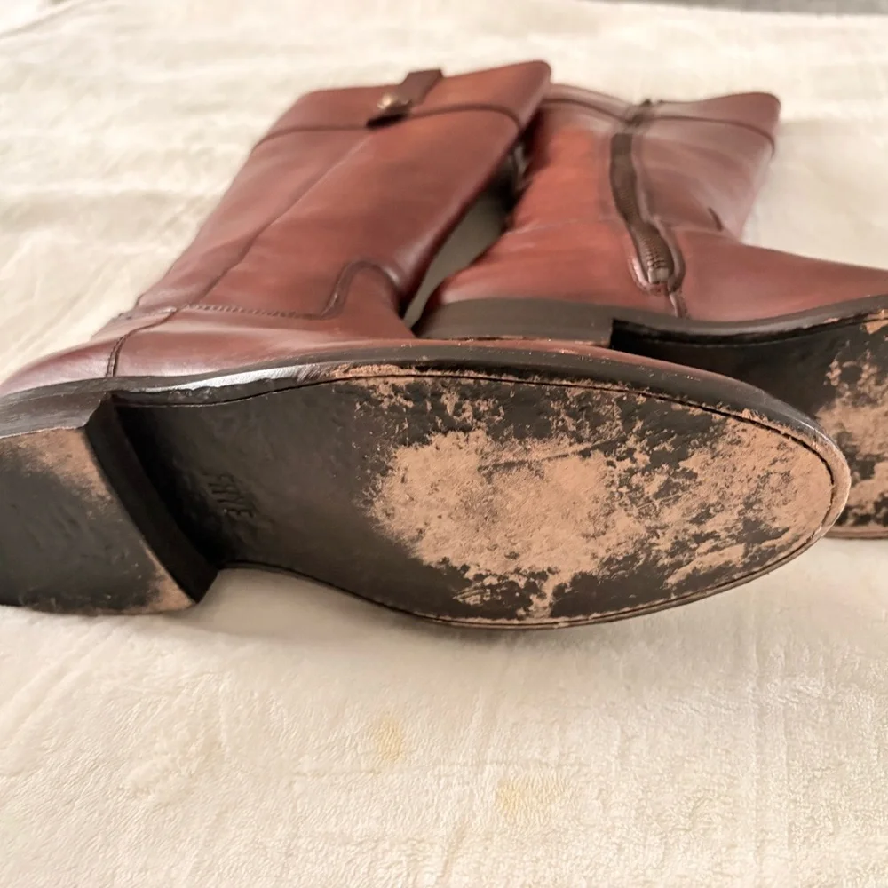 Frye Tall Riding Boots in Chestnut - Picture 6 of 10